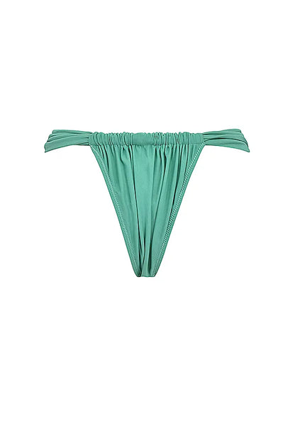 Athens Eucalyptus Gathered High Leg Bikini Bottom
