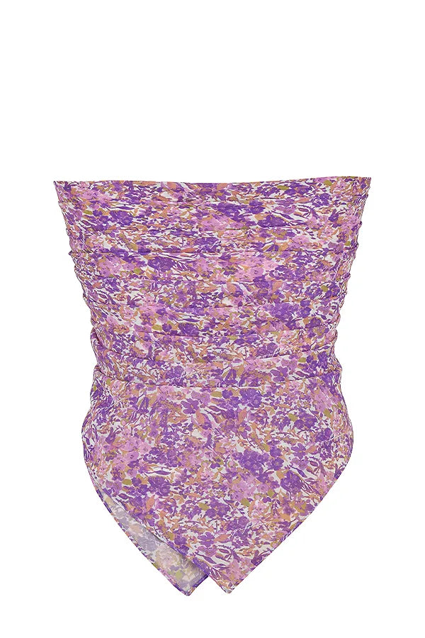 Paros Violet Floral Multi Use Scarf