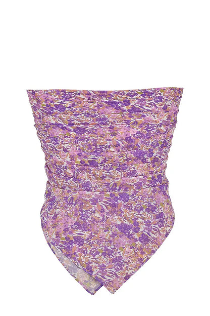 Paros Violet Floral Multi Use Scarf
