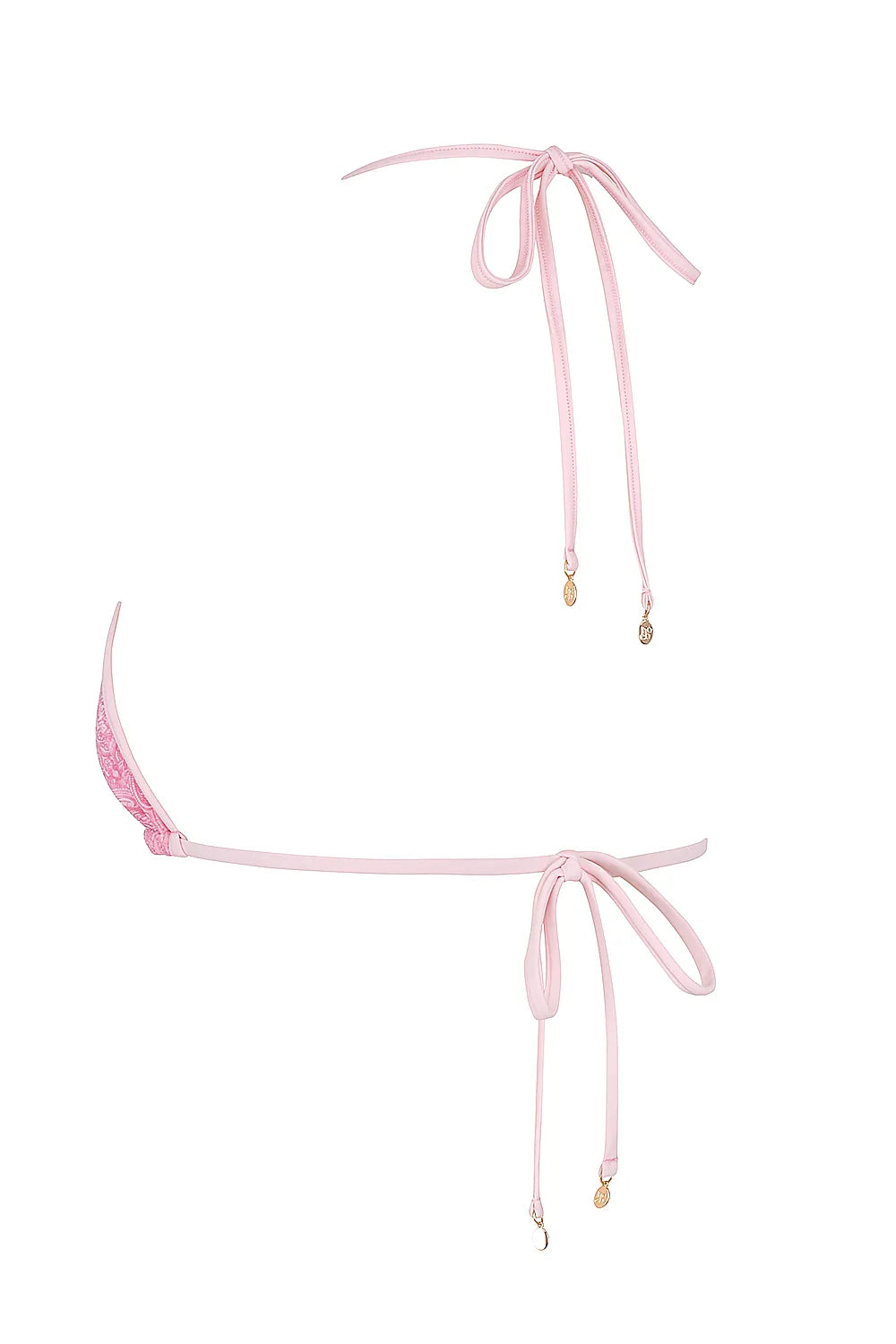 Bali Pink Paisley Triangle Bikini Top