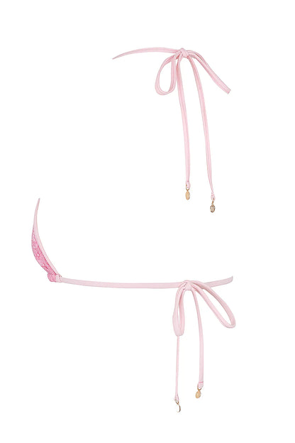 Bali Pink Paisley Triangle Bikini Top