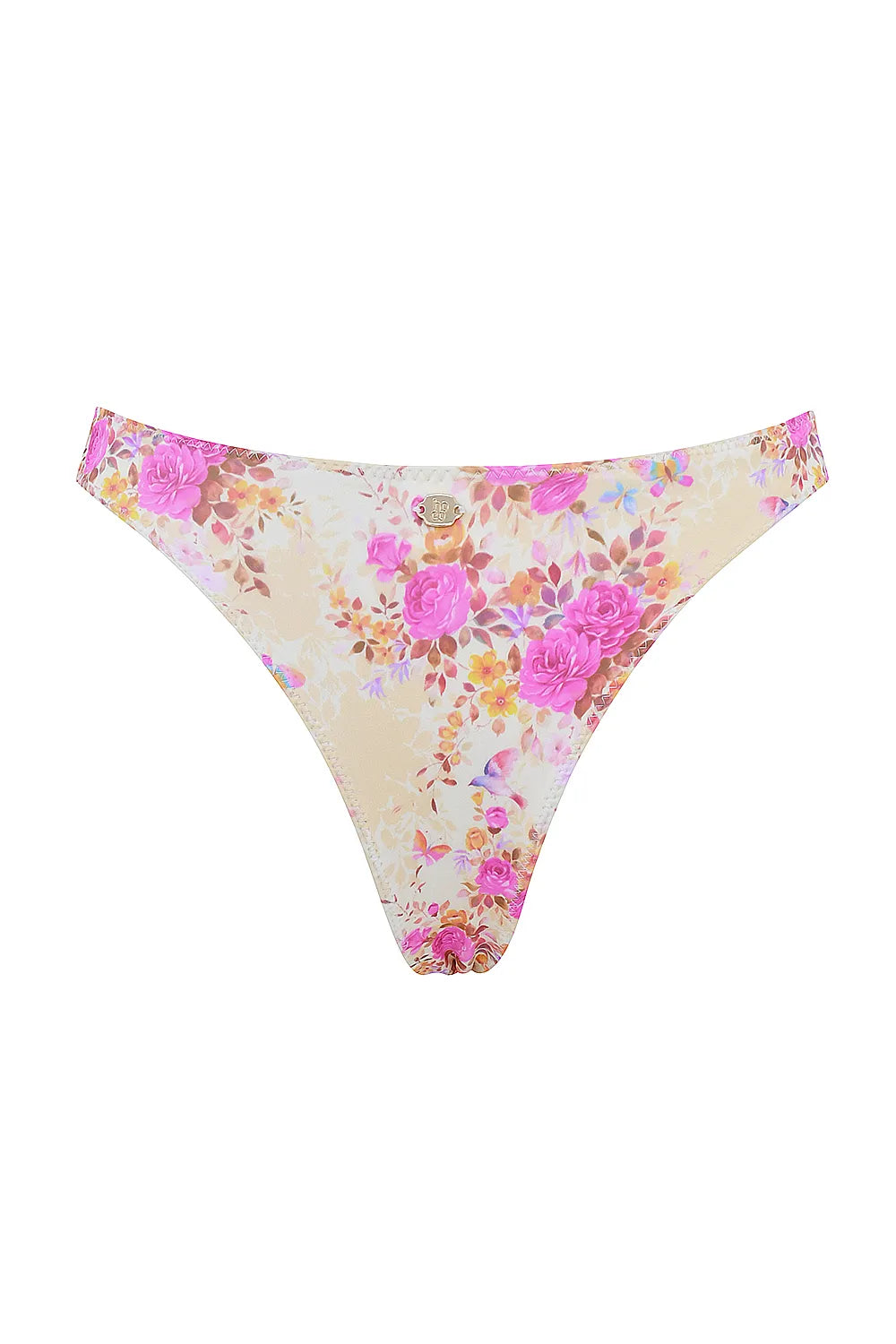 Capri Floral Print High Leg Bikini Bottom