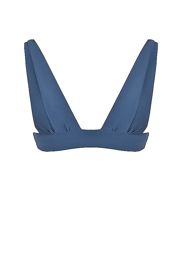 Seychelles Deep Blue Tie Back Bikini Top