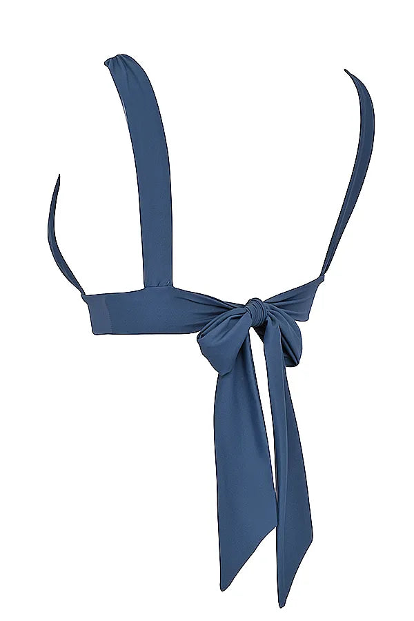 Seychelles Deep Blue Tie Back Bikini Top