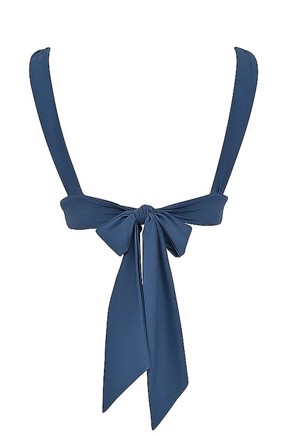 Seychelles Deep Blue Tie Back Bikini Top
