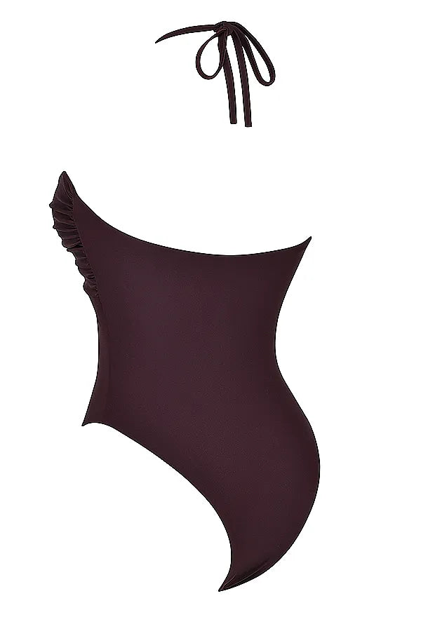 Aruba Cacao Gathered Swimsuit