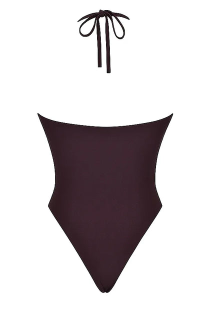 Aruba Cacao Gathered Swimsuit