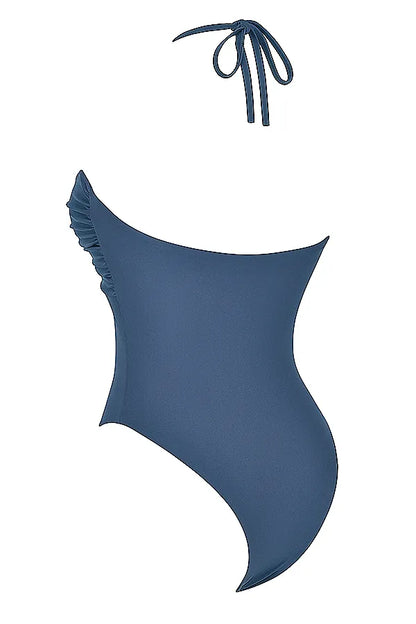 Aruba Deep Blue Gathered Swimsuit