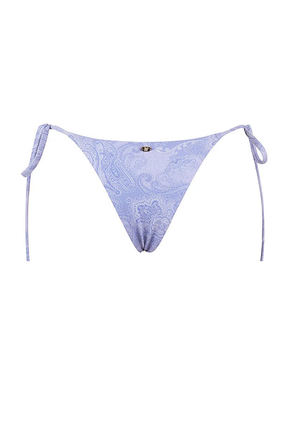 Tahiti Lavender Paisley Tie Side Bikini Bottom