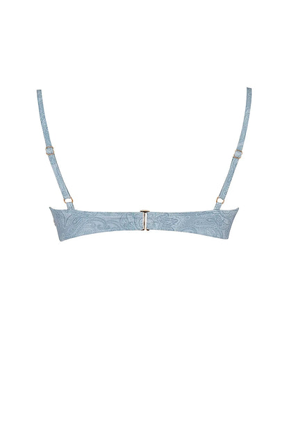 Antibes Blue Paisley Underwired Bikini Top