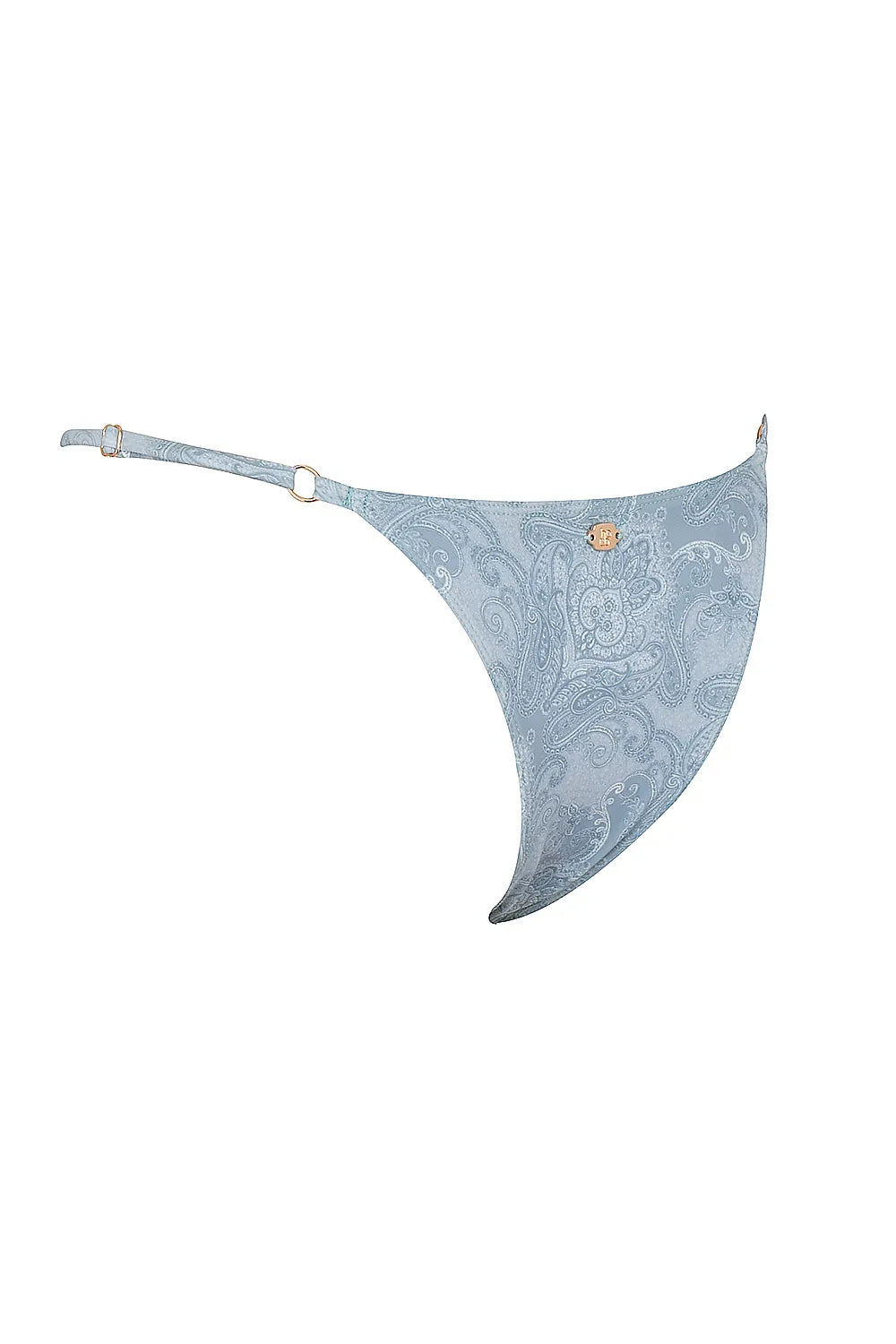 Toulouse Blue Paisley Ruffle Trim Bikini Bottom