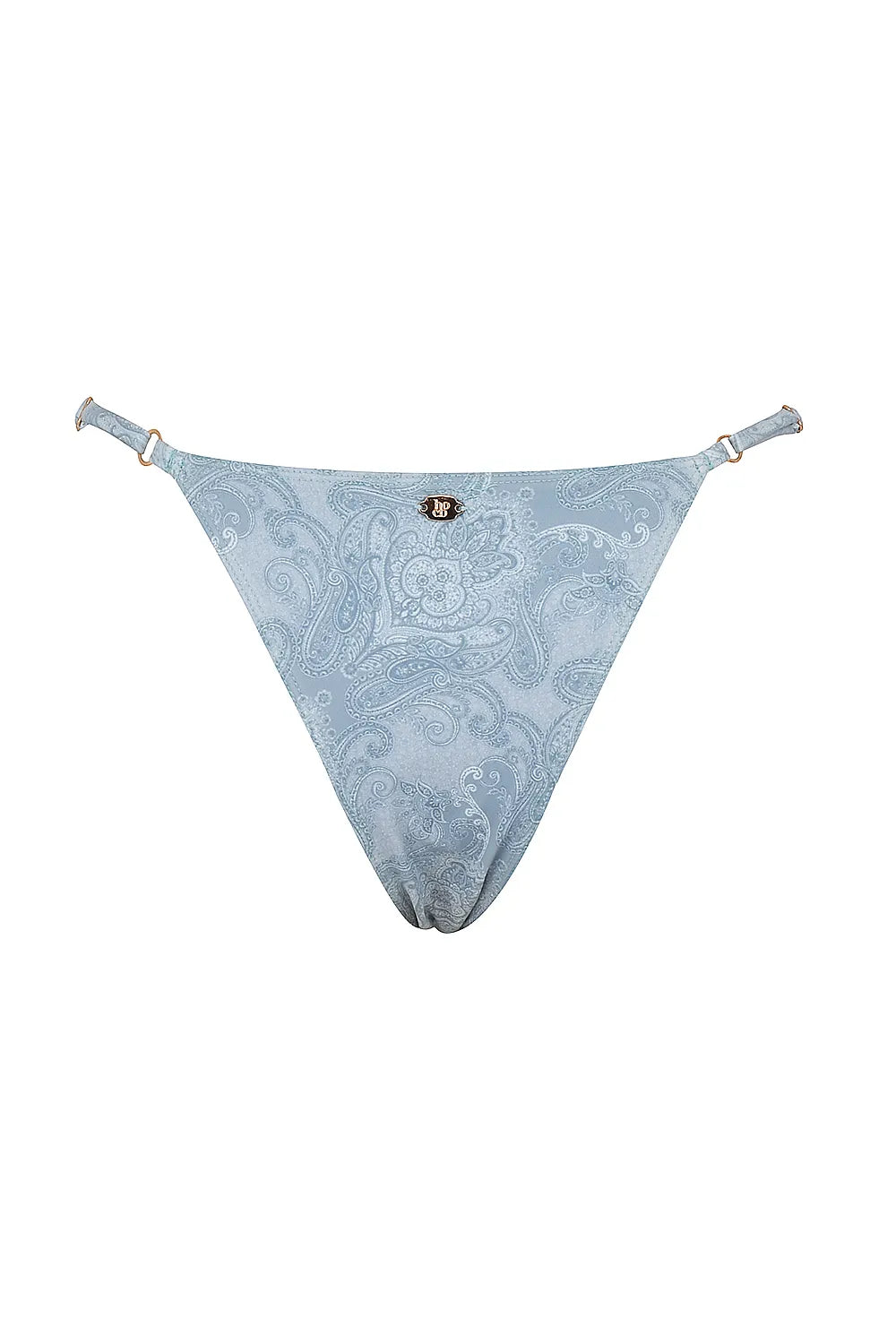 Toulouse Blue Paisley Ruffle Trim Bikini Bottom