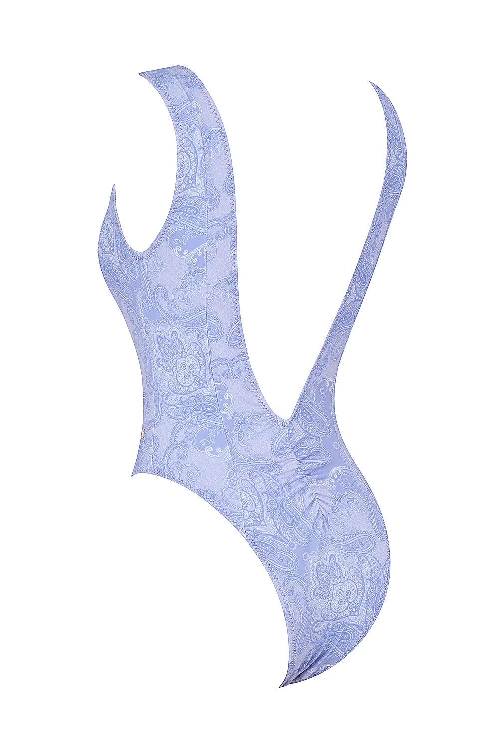 Martinique Lavender Paisley Plunge Swimsuit