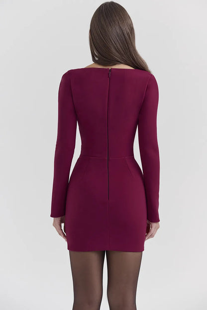 Selene Berry Bodycon Mini Dress