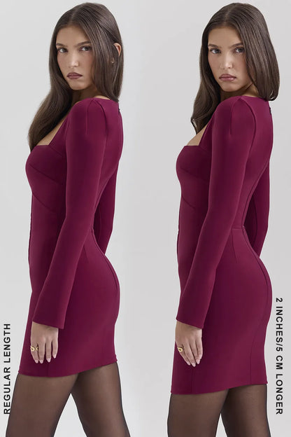 Selene Berry Bodycon Mini Dress