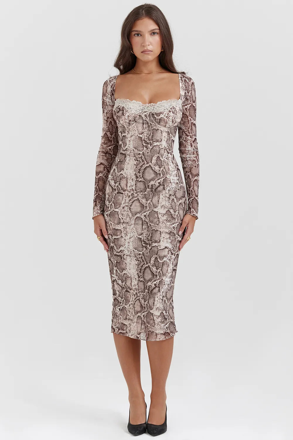 Seraphina Snake Print Corset Dress