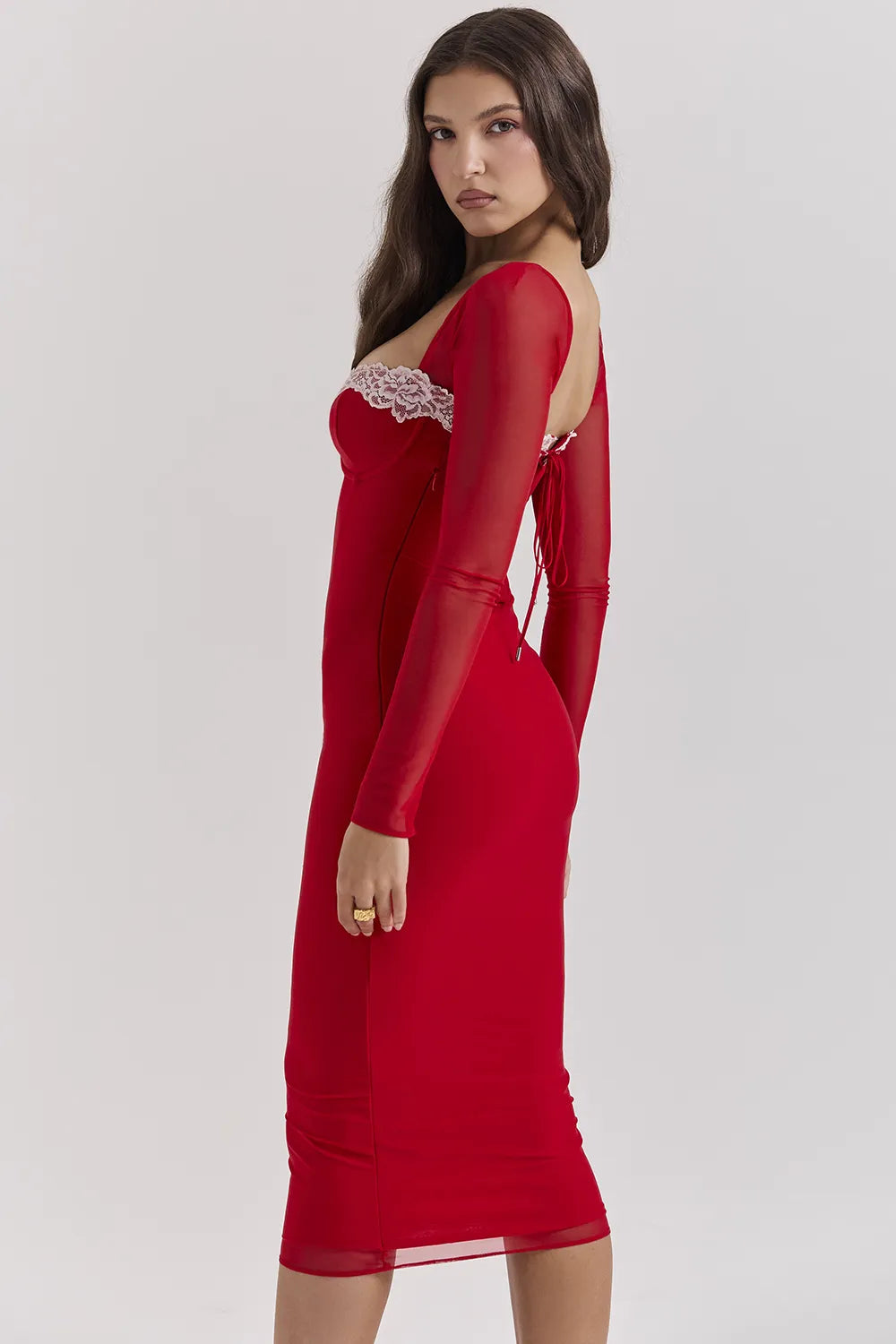 Seraphina Scarlet Corset Dress