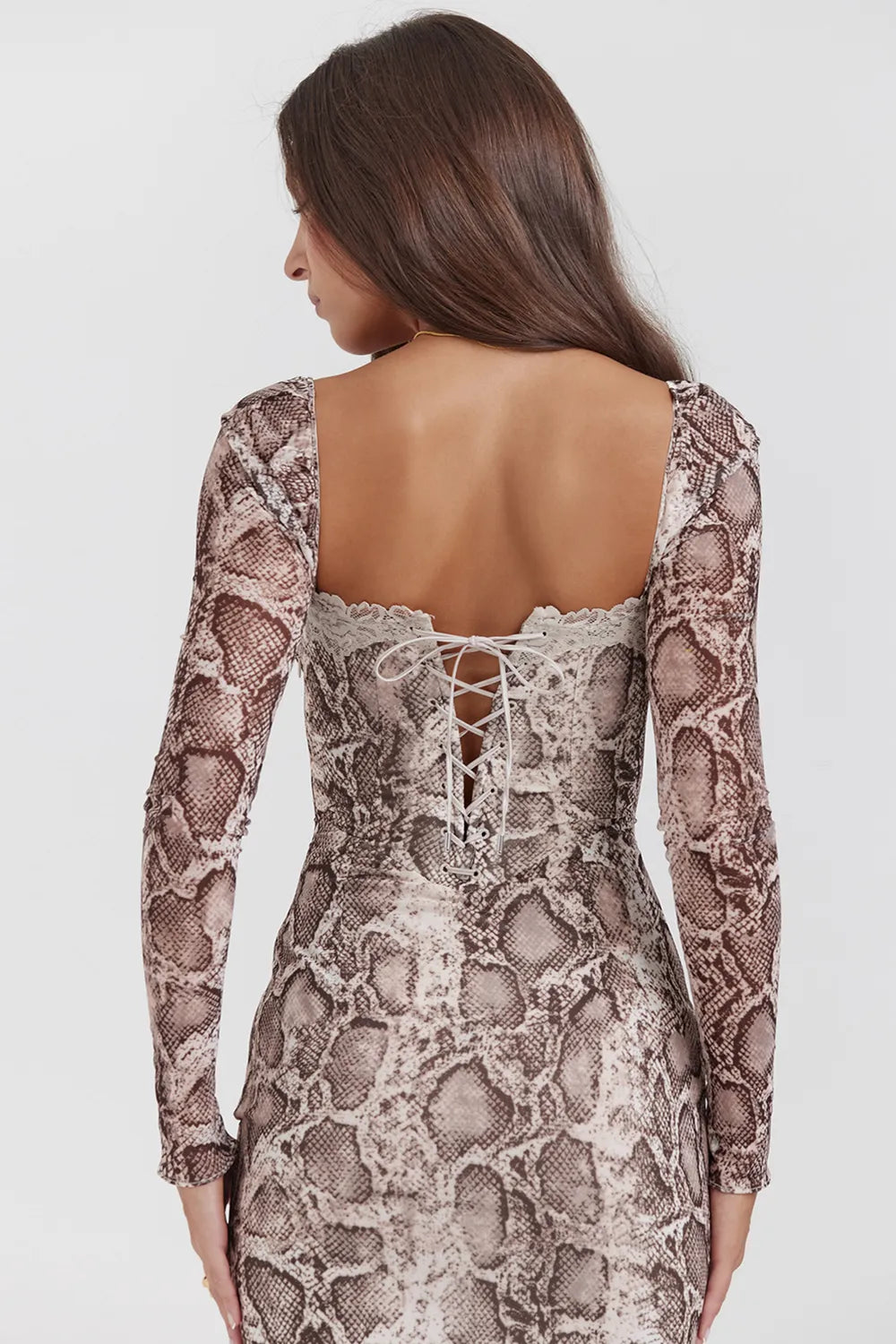 Seraphina Snake Print Corset Dress
