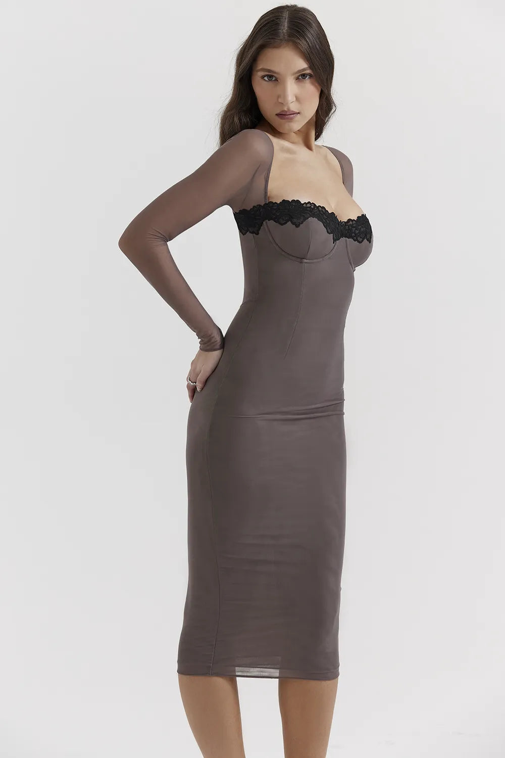 Seraphina Smoke Corset Dress
