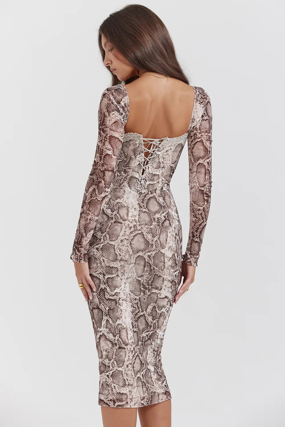 Seraphina Snake Print Corset Dress