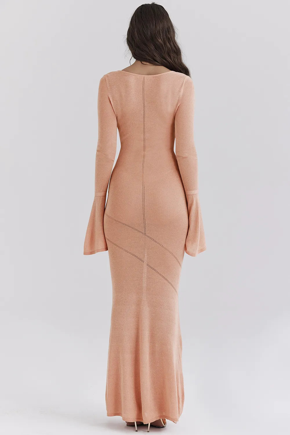 Sereia Sorbet Metallic Knit Maxi Dress