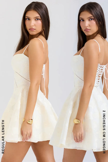 Serenita Vintage Cream Floral Mini Dress