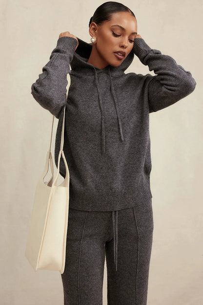 Jionni Charcoal Cashmere Blend Hoodie