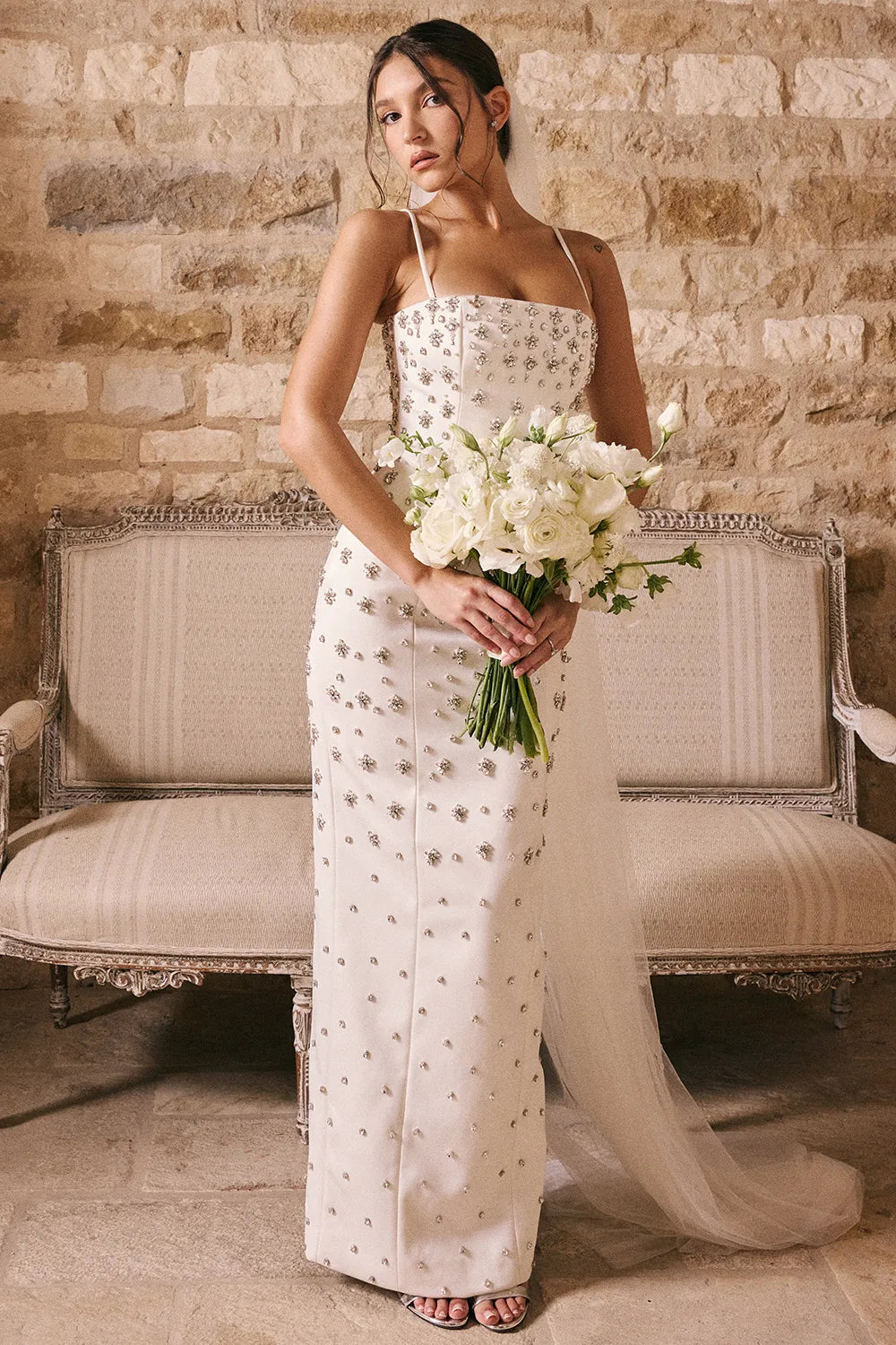Martine Ivory Embellished Corset Wedding Gown