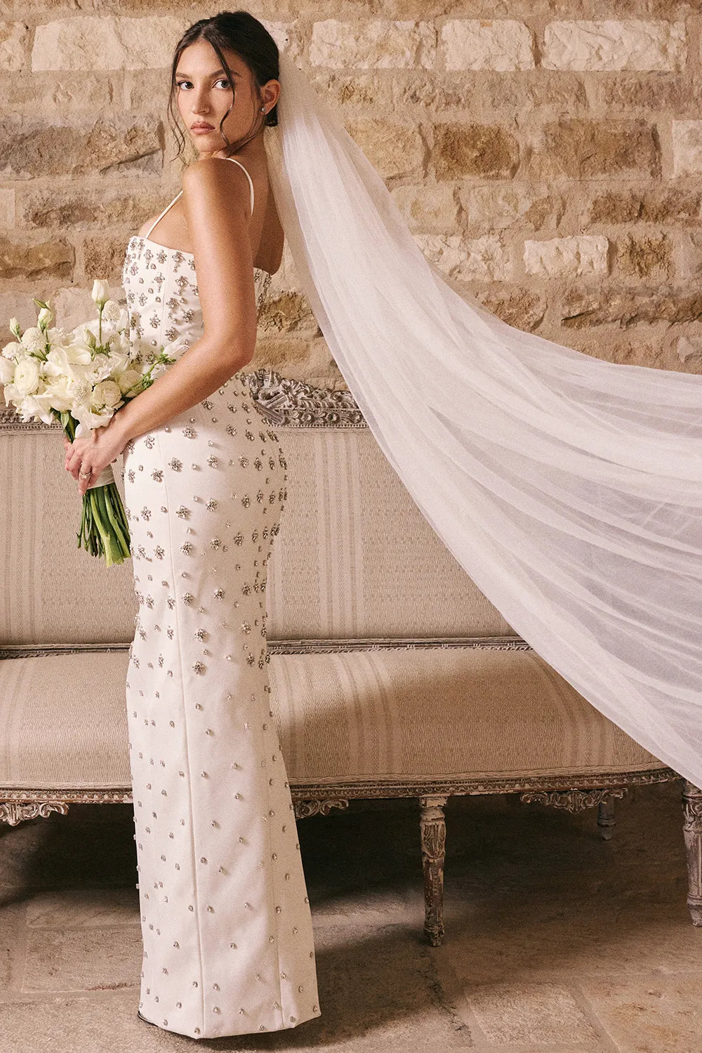 Martine Ivory Embellished Corset Wedding Gown