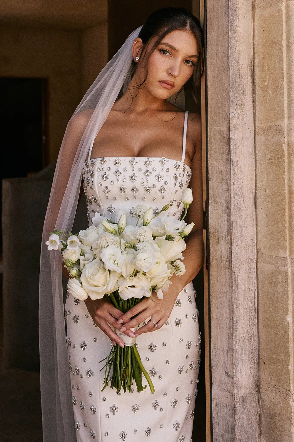 Martine Ivory Embellished Corset Wedding Gown