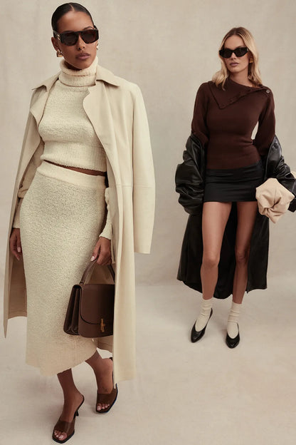 Nyala Cream Soft Boucle Knit Cropped Sweater
