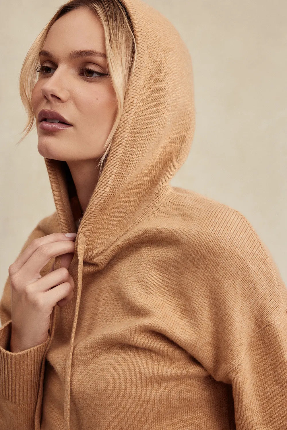 Jionni Camel Cashmere Blend Hoodie