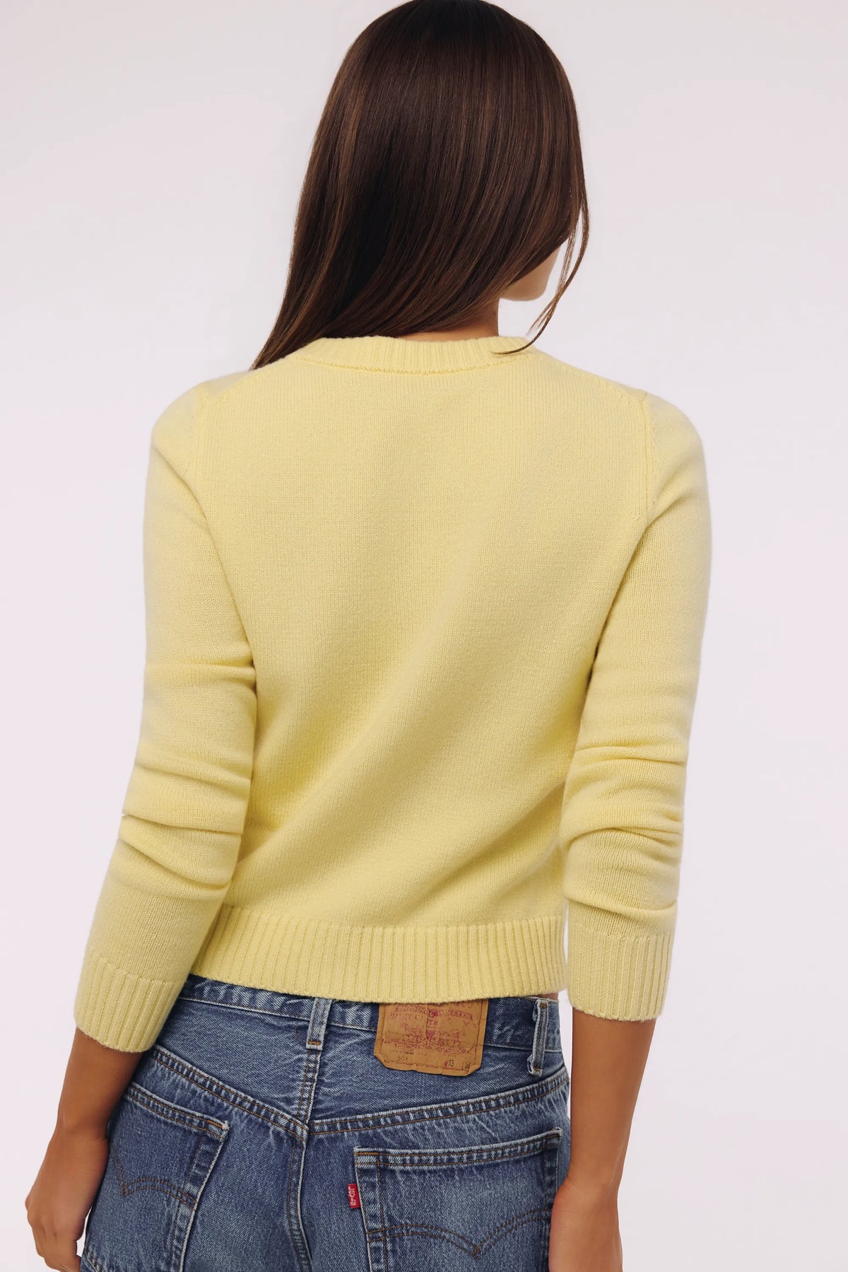 Signature Lemon Cashmere + Merino Wool Cardigan