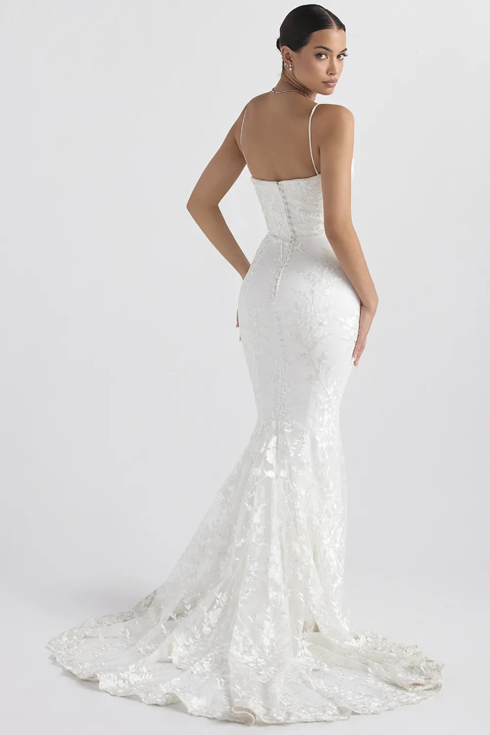 Solene White Lace Bridal Gown