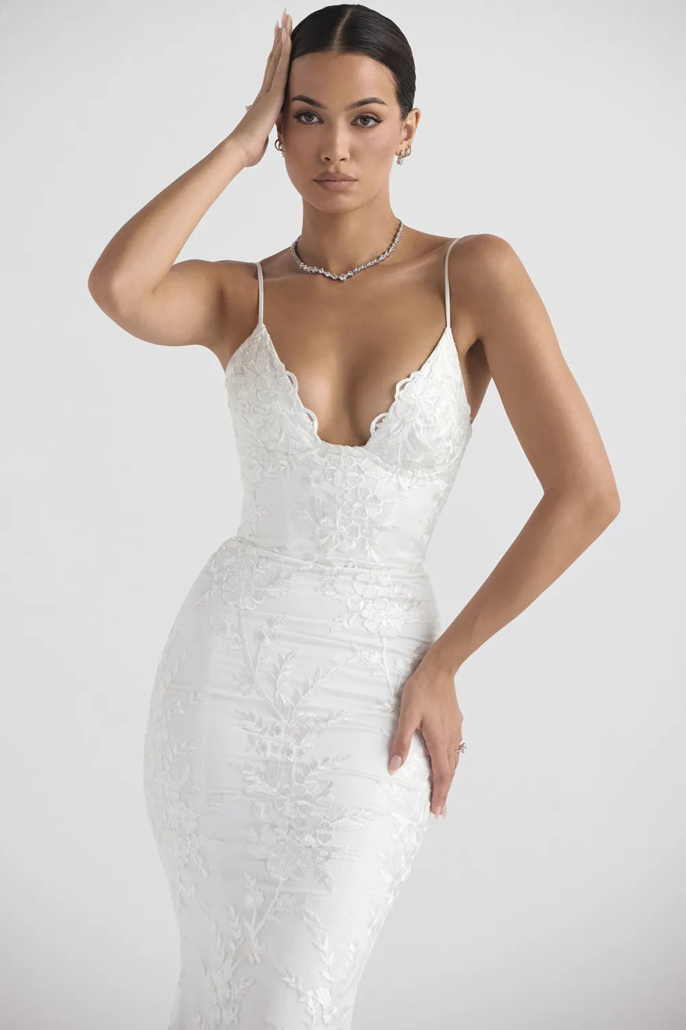 Solene White Lace Bridal Gown