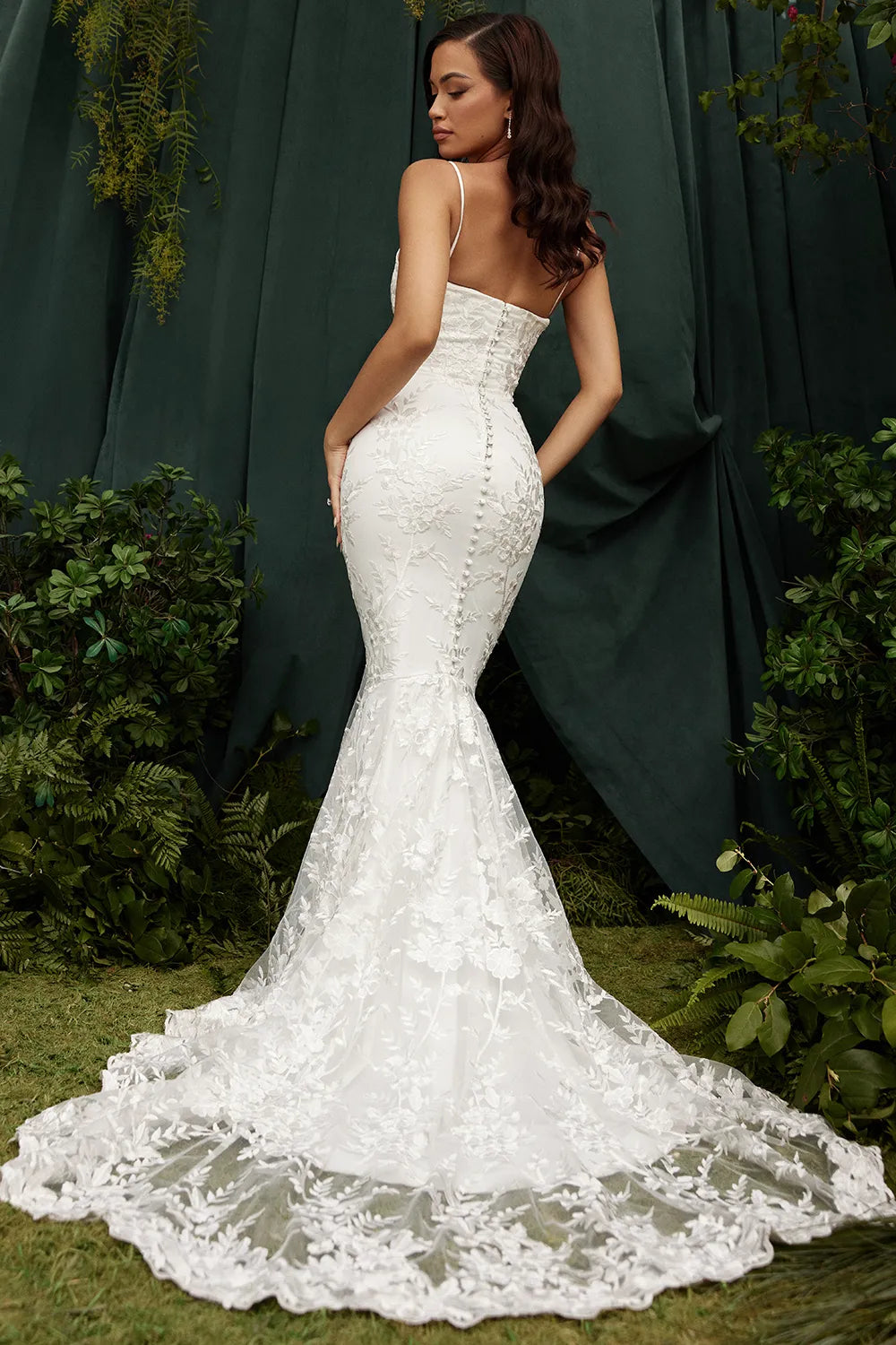 Solene White Lace Bridal Gown