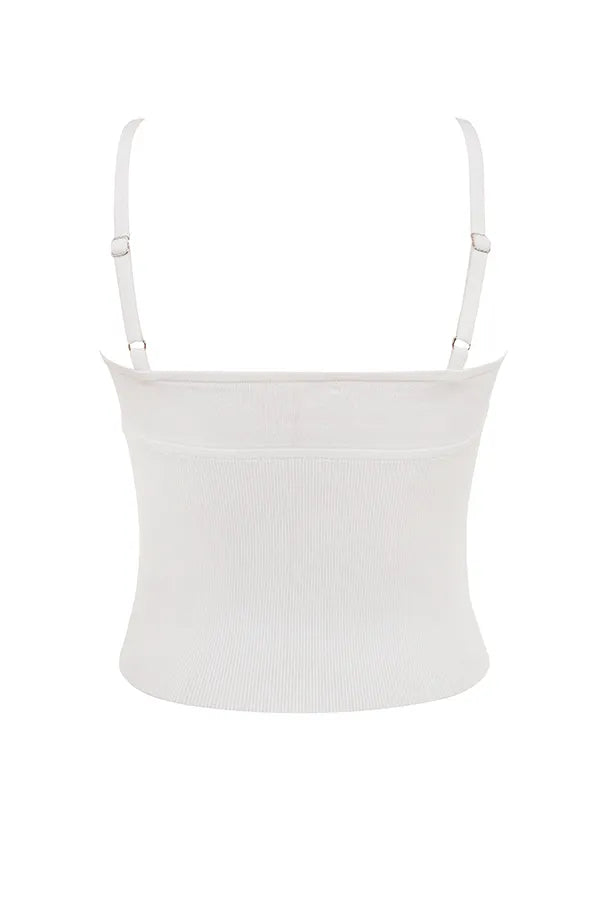 Summer White Dainty Knit Top