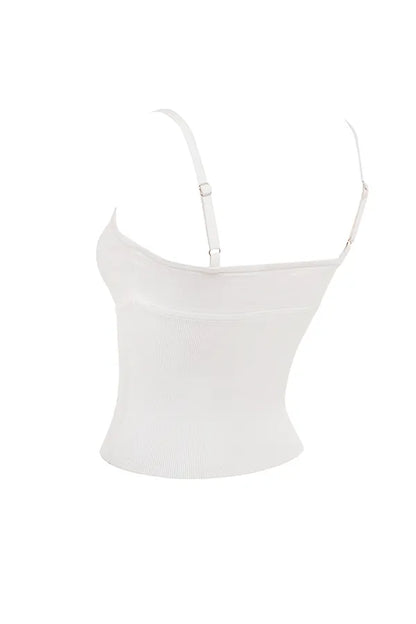 Summer White Dainty Knit Top