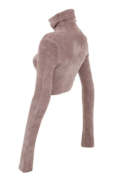 Suri Rose Chenille Cropped Top