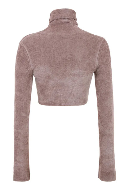 Suri Rose Chenille Cropped Top