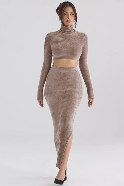 Rene Rose Chenille Maxi Skirt