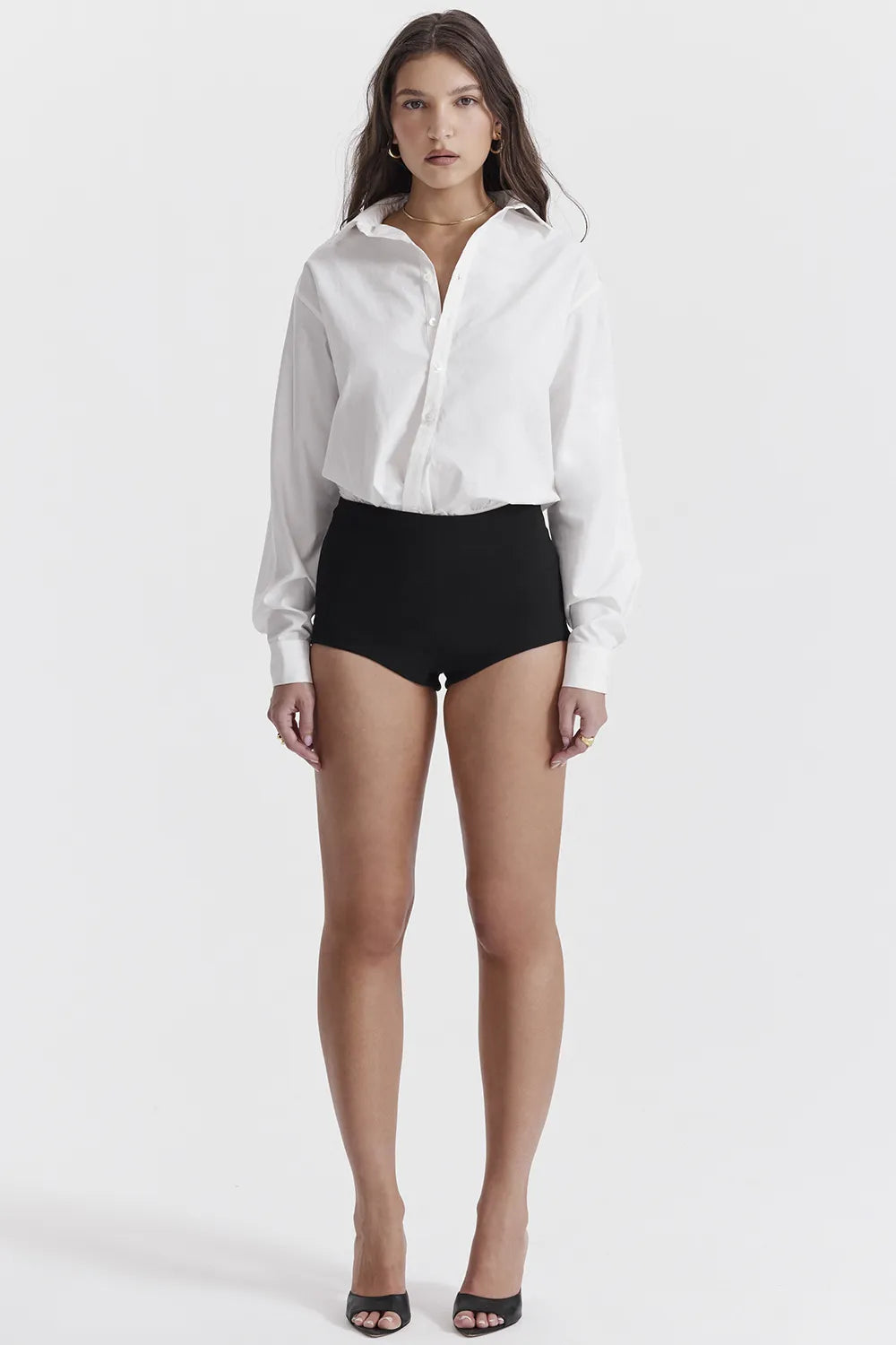 Tahni Black High Waisted Shorts