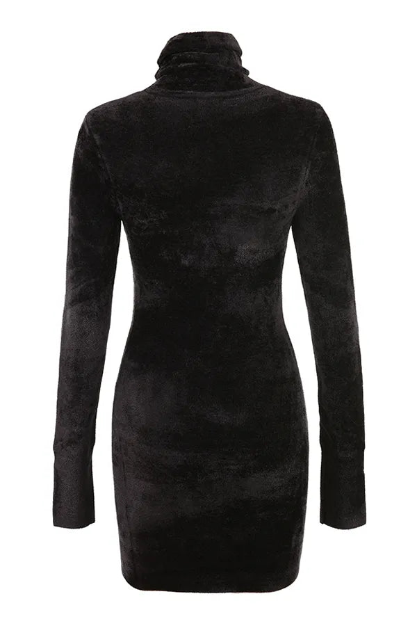 Taya Charcoal Chenille Mini Dress