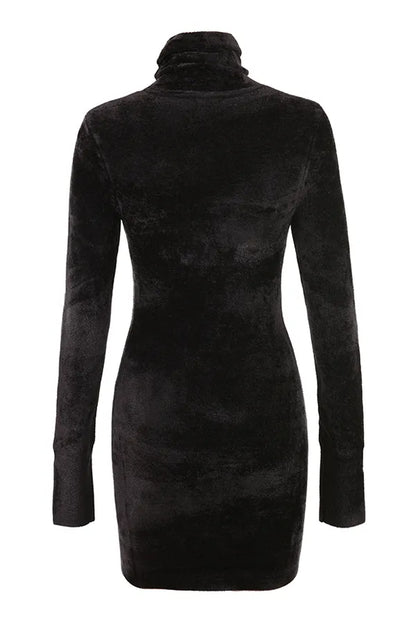 Taya Charcoal Chenille Mini Dress