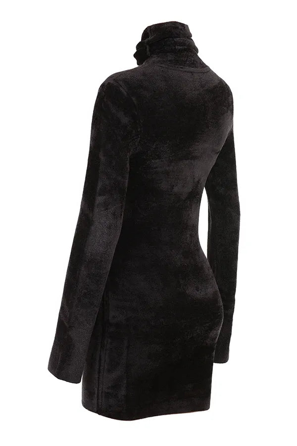 Taya Charcoal Chenille Mini Dress