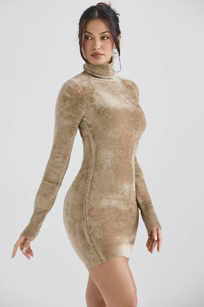Taya Fawn Chenille Mini Dress