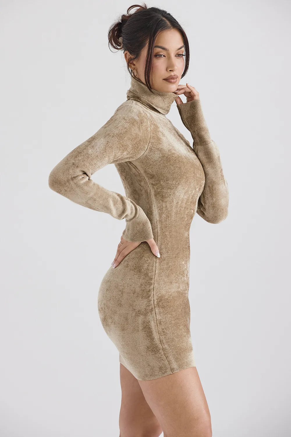 Taya Fawn Chenille Mini Dress