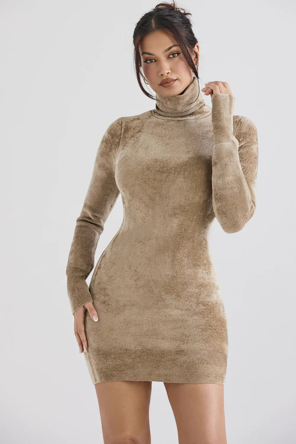Taya Fawn Chenille Mini Dress