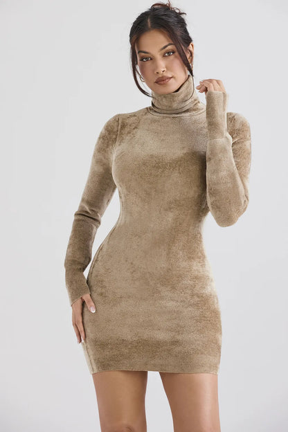 Taya Fawn Chenille Mini Dress
