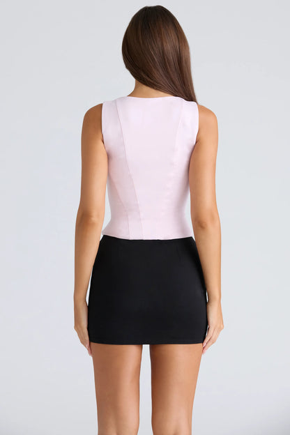 The Balconette Pink Fitted Corset Top